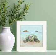 Mokulua Sea Turtle Happy Square™