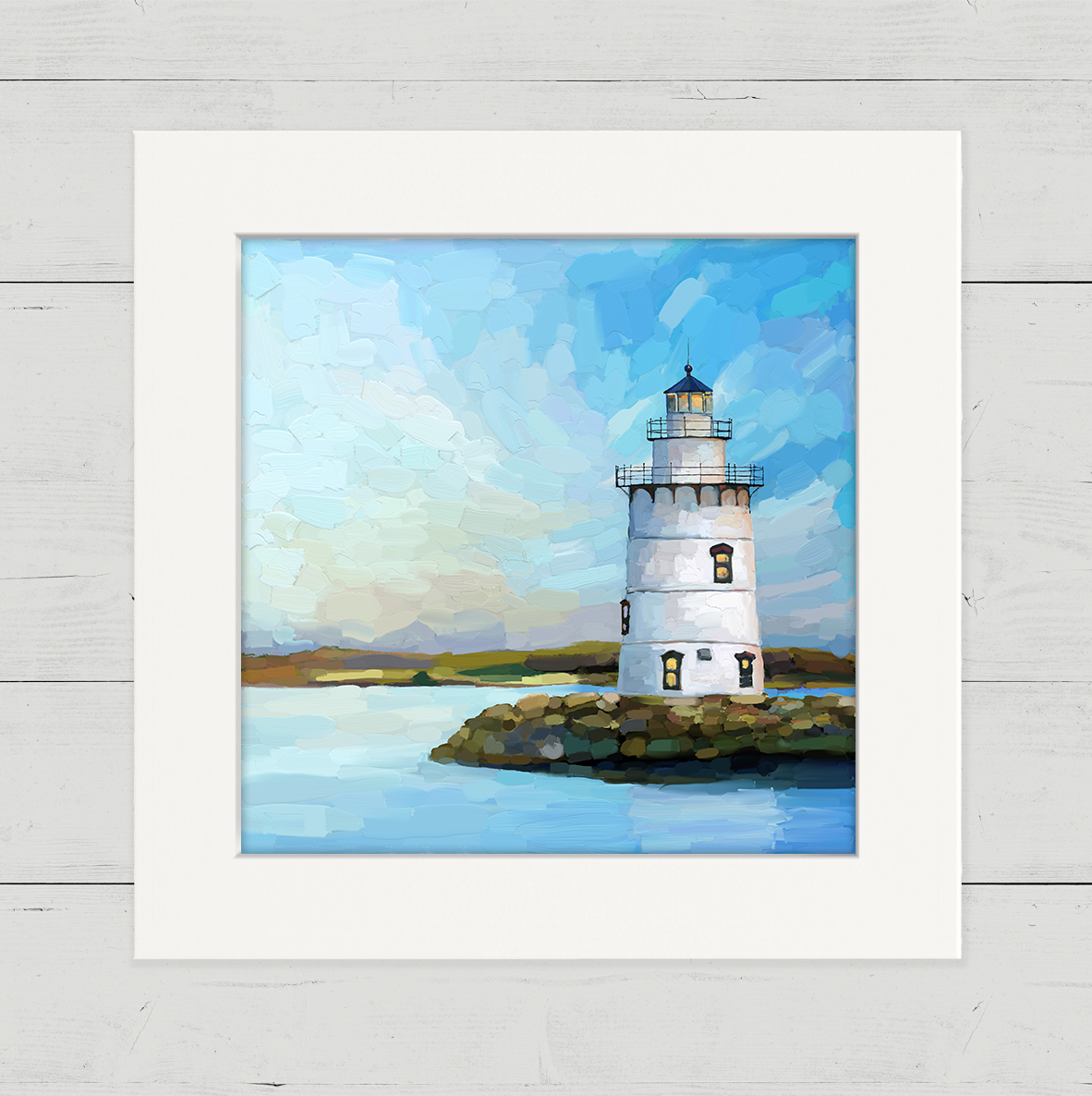 Old Saybrook Breakwater Lighthouse Happy Square