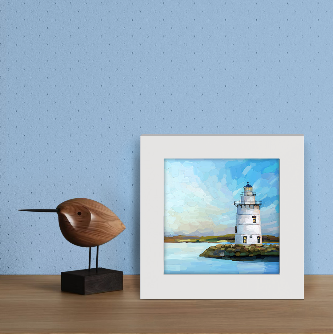 Old Saybrook Breakwater Lighthouse Happy Square