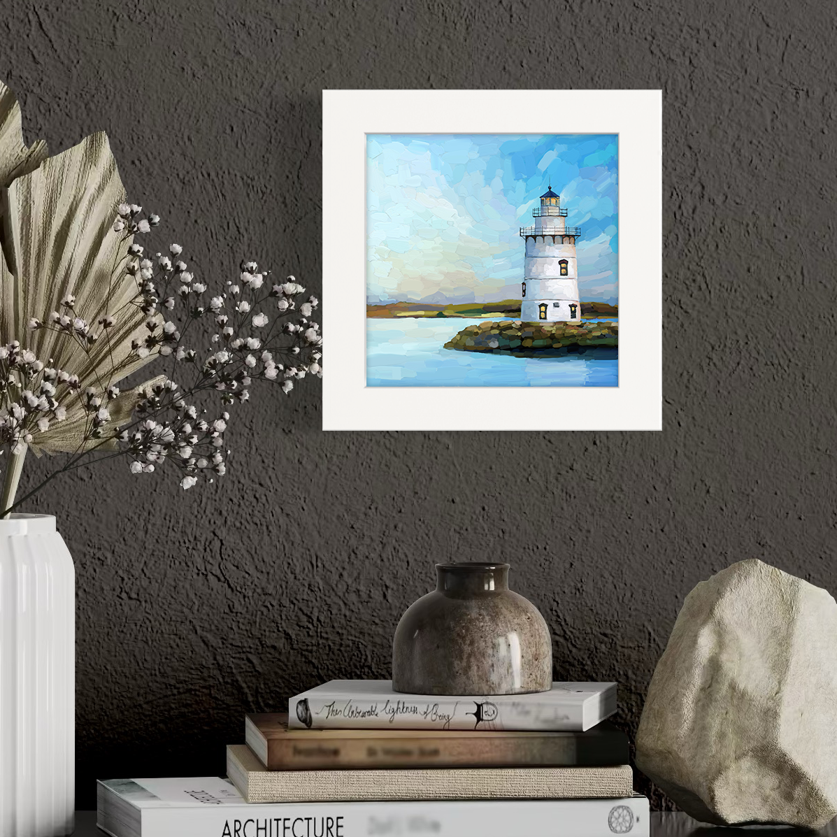 Old Saybrook Breakwater Lighthouse Happy Square