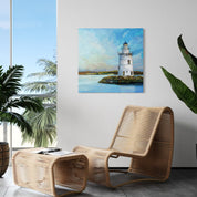 Old Saybrook Breakwater Lighthouse Canvas Wrap