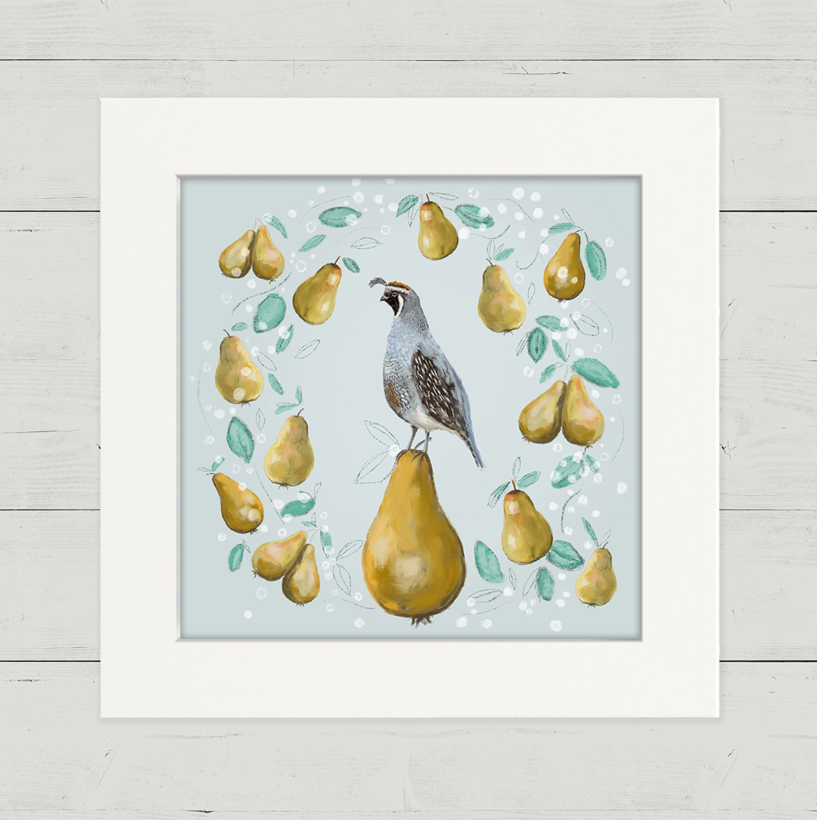 Partridge in a Pear Tree Happy Square