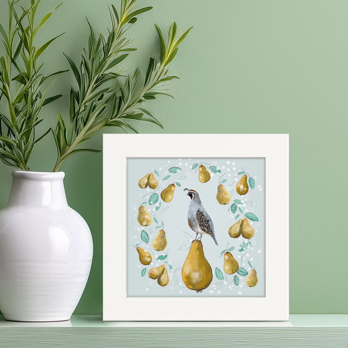 Partridge in a Pear Tree Happy Square
