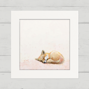 Pastel Pink Fox Happy Square