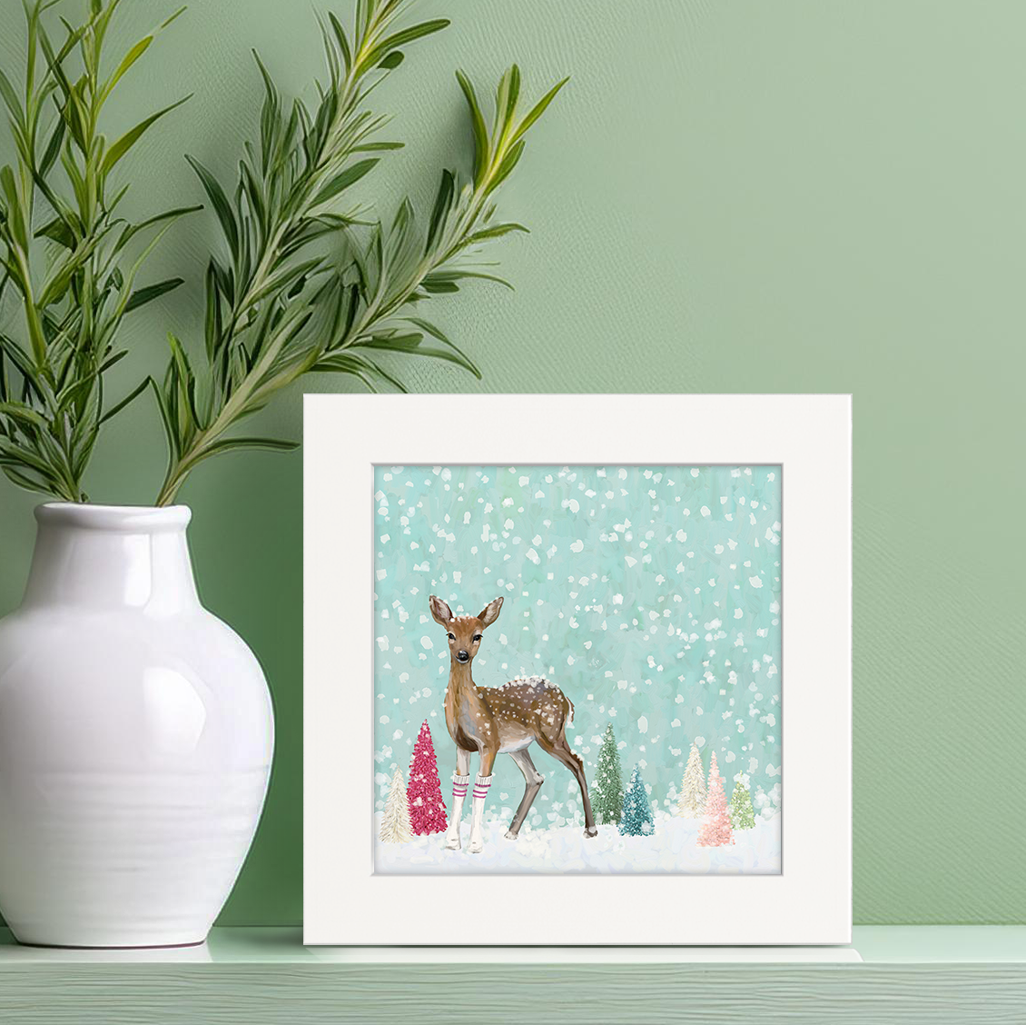 Peaceful Fawn Happy Square