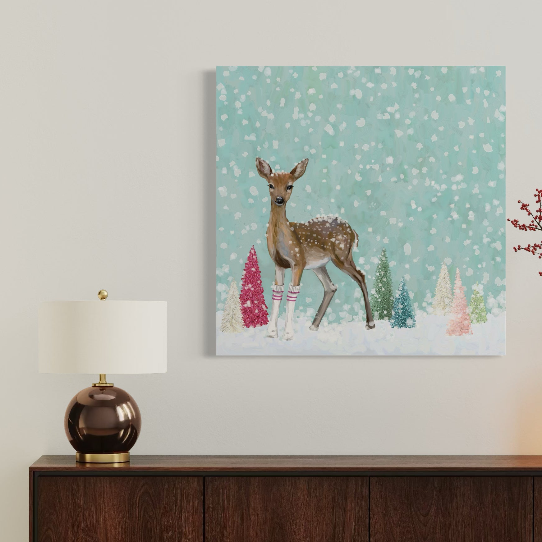 Peaceful Fawn Canvas Wrap
