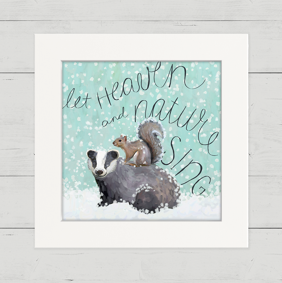 Peace on Earth Badger Happy Square