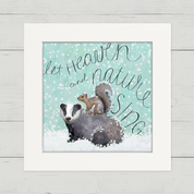 Peace on Earth Badger Happy Square