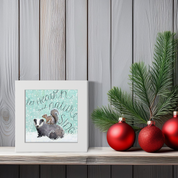 Peace on Earth Badger Happy Square