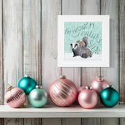 Peace on Earth Badger Happy Square