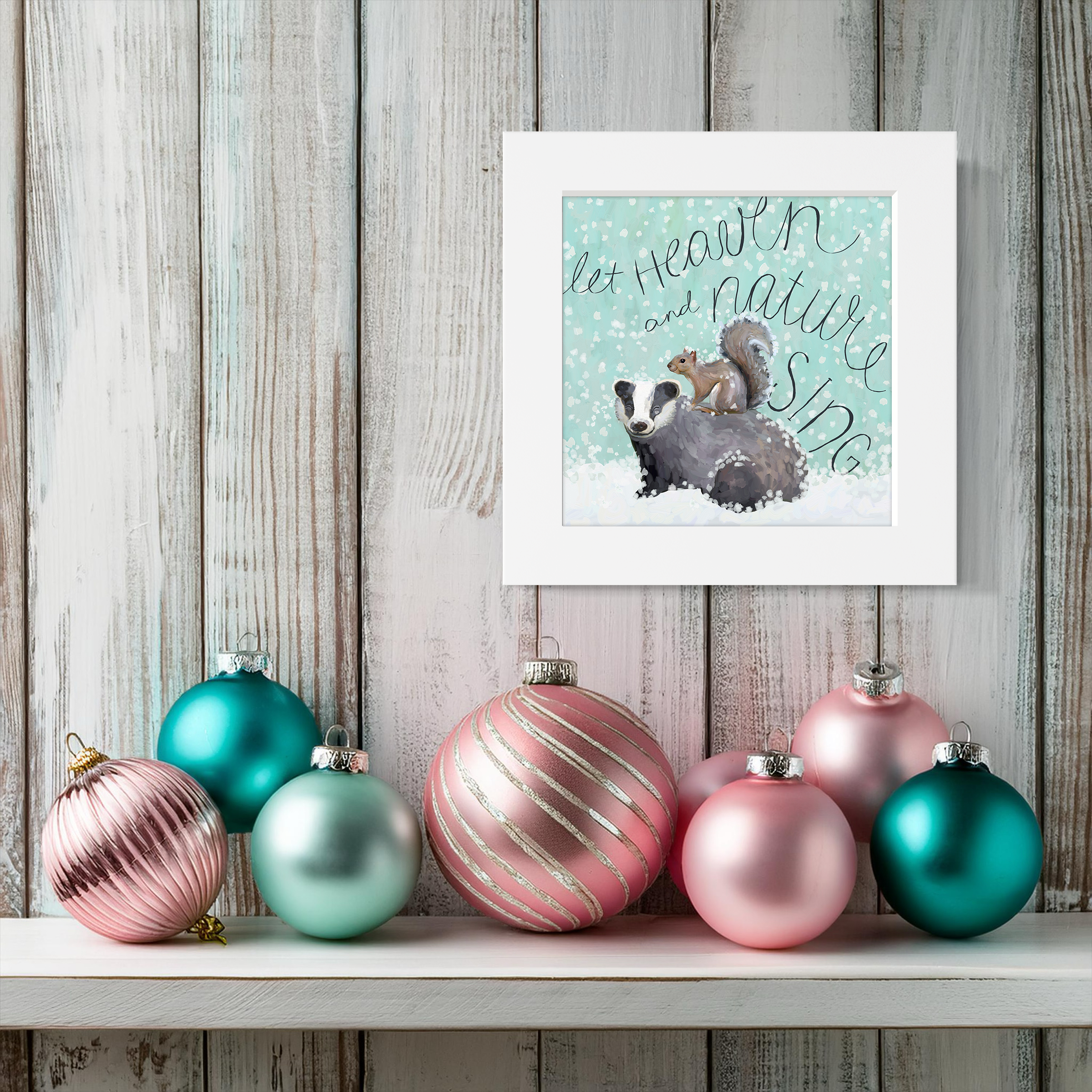 Peace on Earth Badger Happy Square
