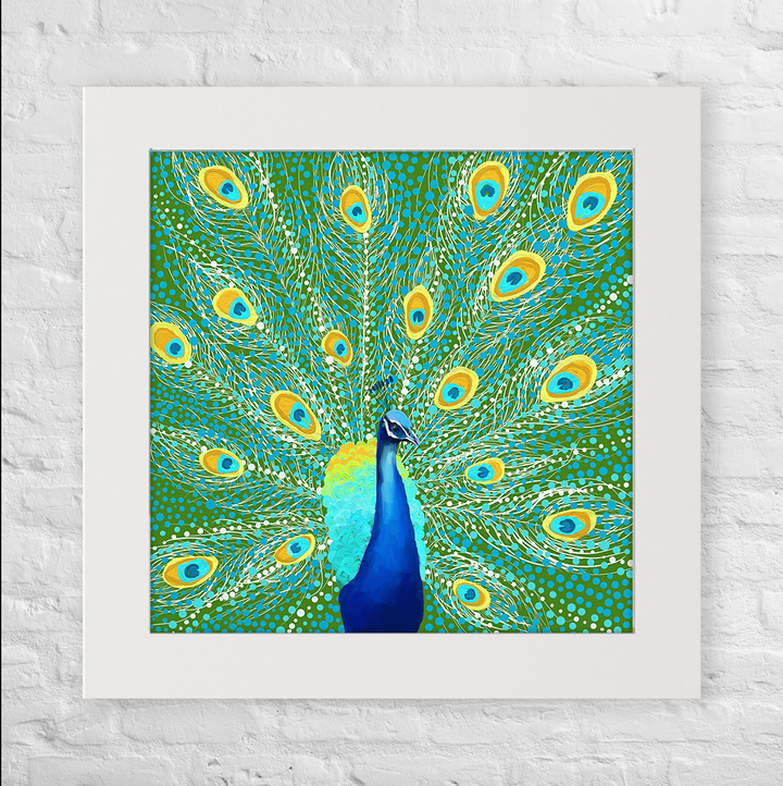 Peacock Feathers Happy Square™