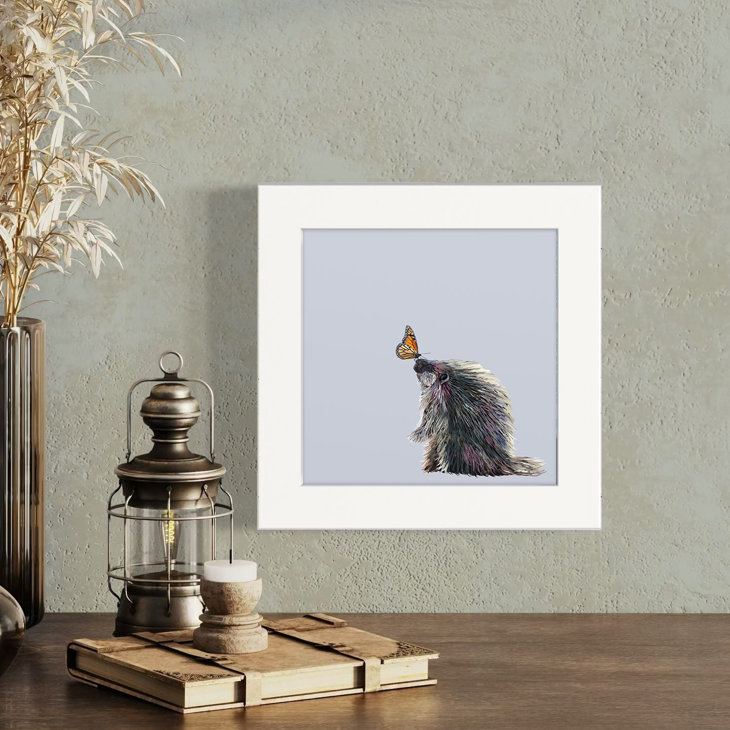 Porcupine Friend Happy Square