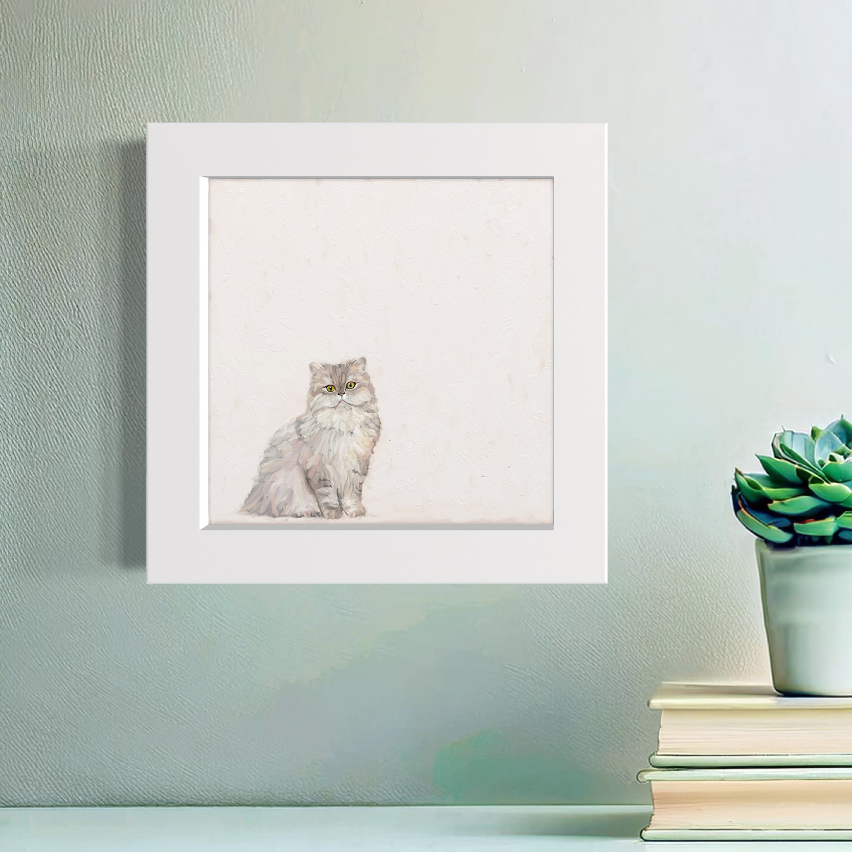 Pretty Persian Cat Happy Square