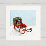 Pup in Sled Happy Square