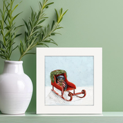 Pup in Sled Happy Square