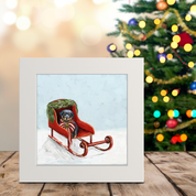 Pup in Sled Happy Square