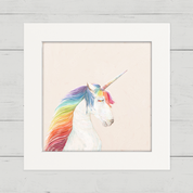 Rainbow Unicorn Happy Square