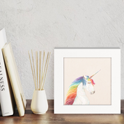 Rainbow Unicorn Happy Square