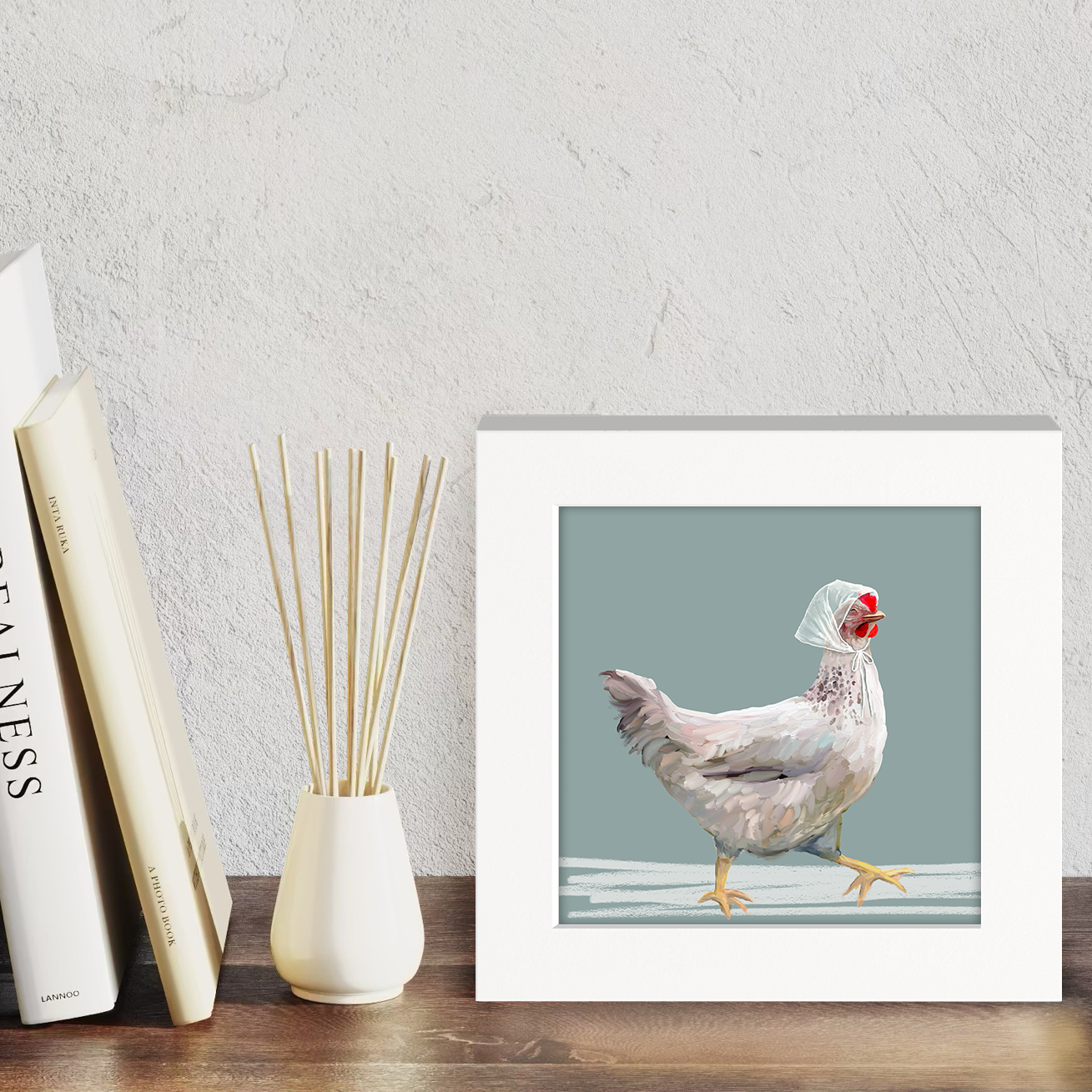 Rainy Day Hen Happy Square