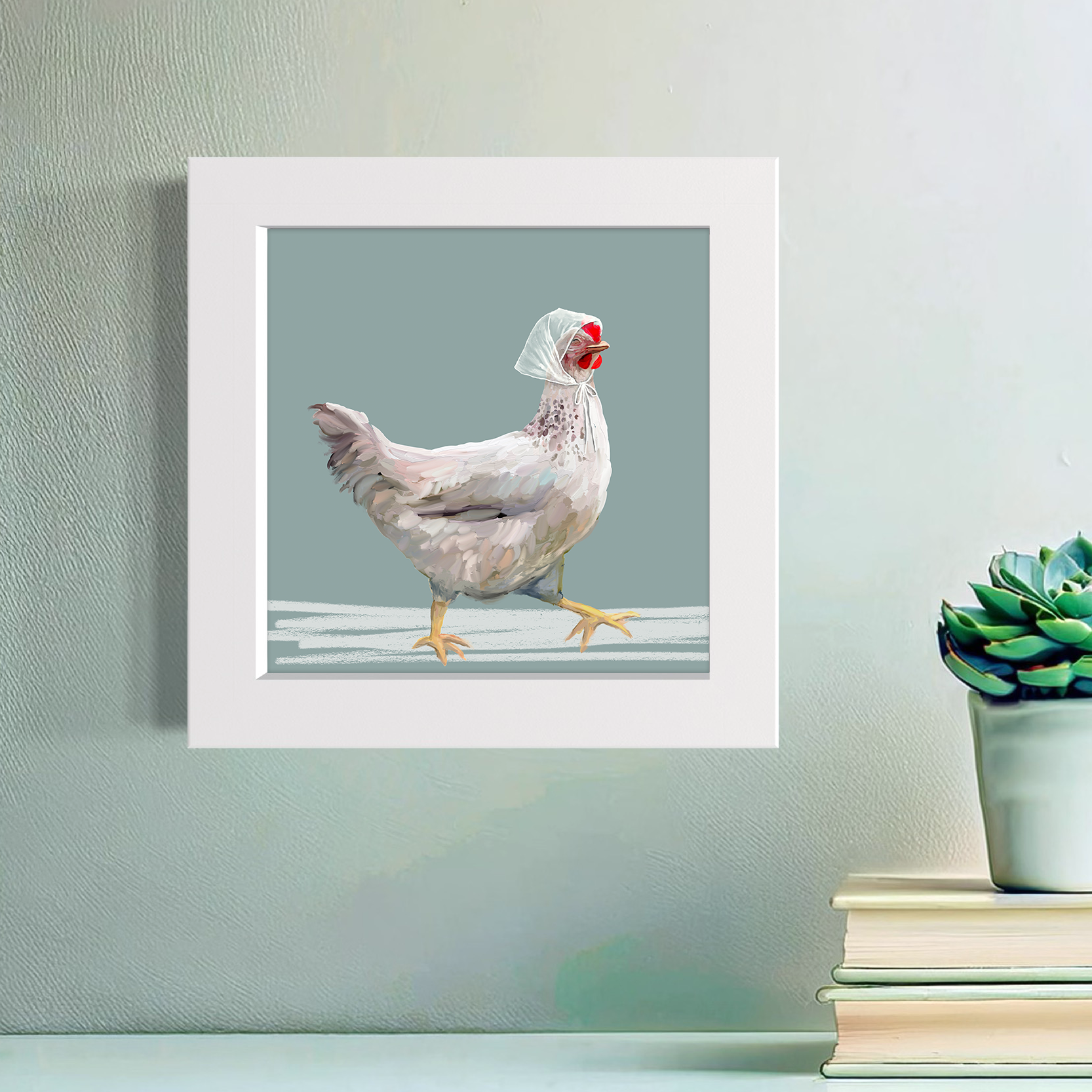 Rainy Day Hen Happy Square