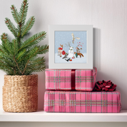 Reindeer Snowman Happy Square