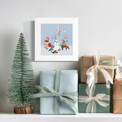 Reindeer Snowman Happy Square