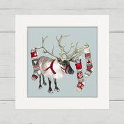 Reindeer Stockings Happy Square