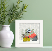 Santa Claws Badger Happy Square™