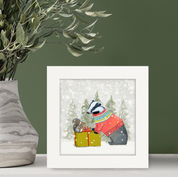 Santa Claws Badger Happy Square™