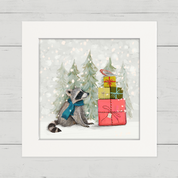 Santa Claws Raccoon Happy Square™