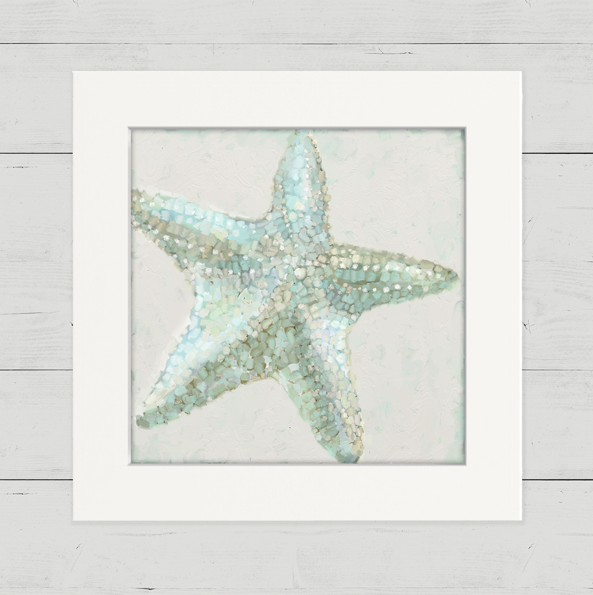 Sea Green Starfish Happy Square