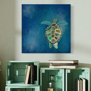 Swimming Sea Turtle Canvas Wrap