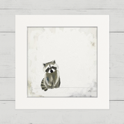 Small Raccoon Happy Square