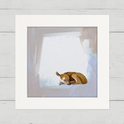 Small Sleeping Deer Happy Square