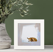 Small Sleeping Deer Happy Square