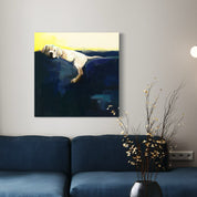Yellow Lab Pup Sleeping Canvas Wrap