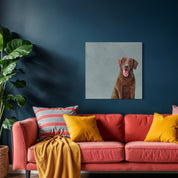Happy Chocolate Lab Canvas Wrap