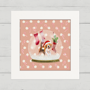 Snowglobe Beagle Happy Square