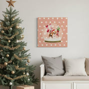 Snowglobe Beagle Canvas Wrap