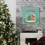 Snowglobe Poodle Canvas Wrap
