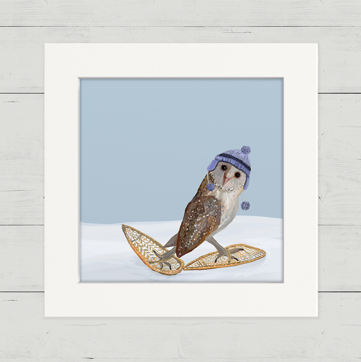 Snowshoe Owl Happy Square