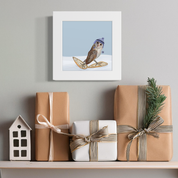 Snowshoe Owl Happy Square