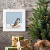 Snowshoe Owl Happy Square