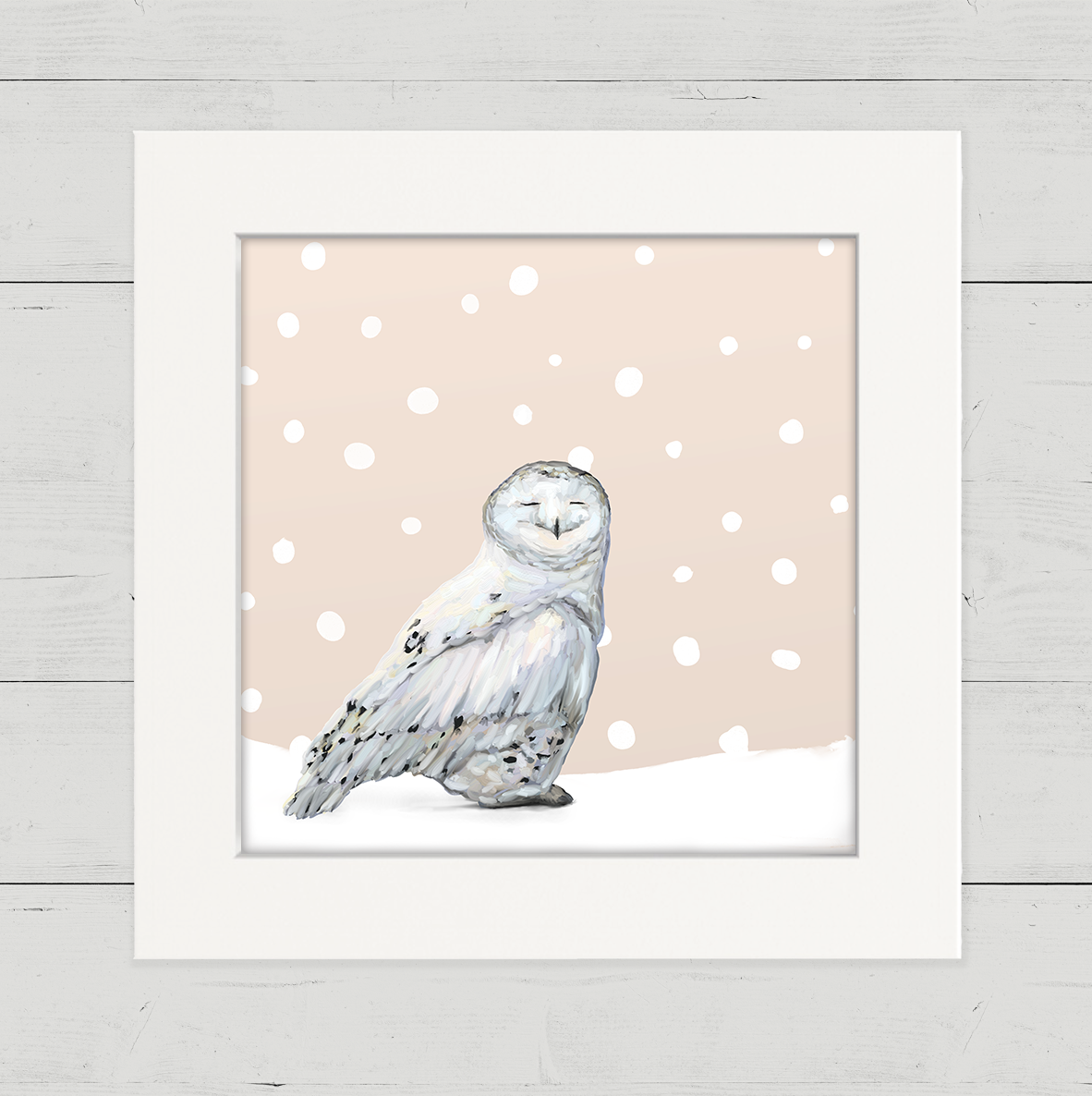 Snowy Owl 1 Happy Square