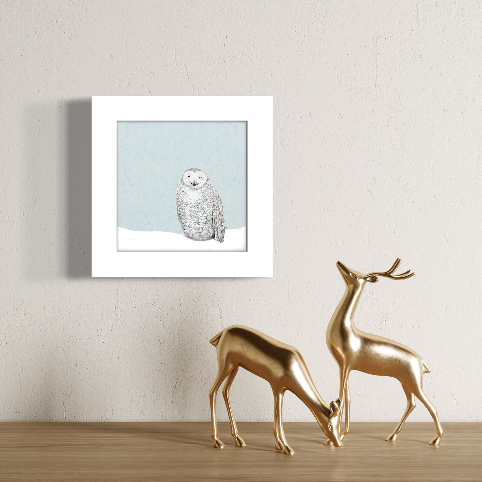 Snowy Owl 2 Happy Square