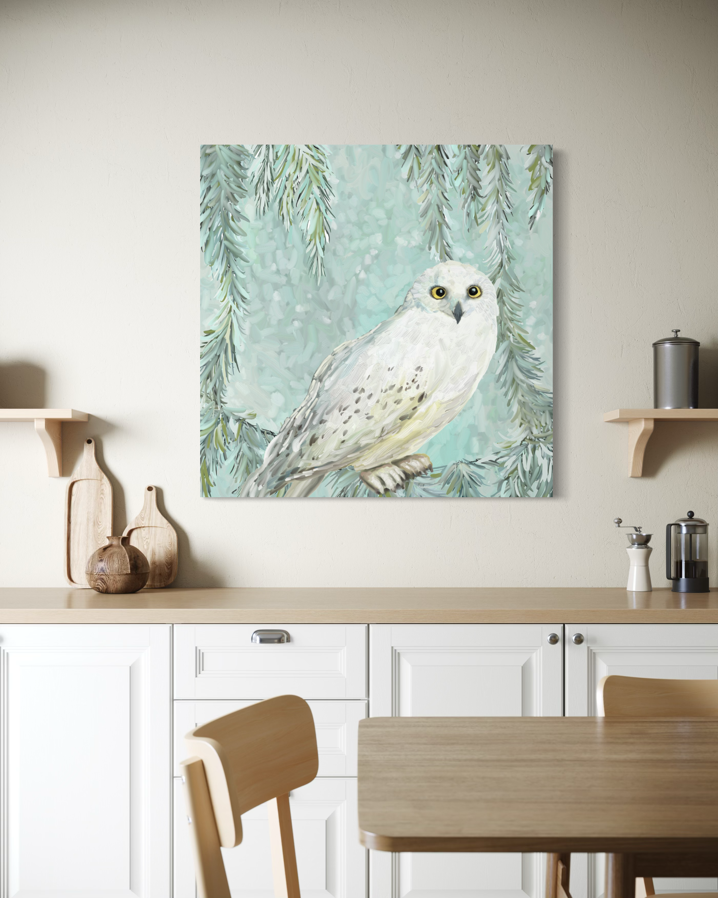 Snowy Owl 3 Canvas Wrap