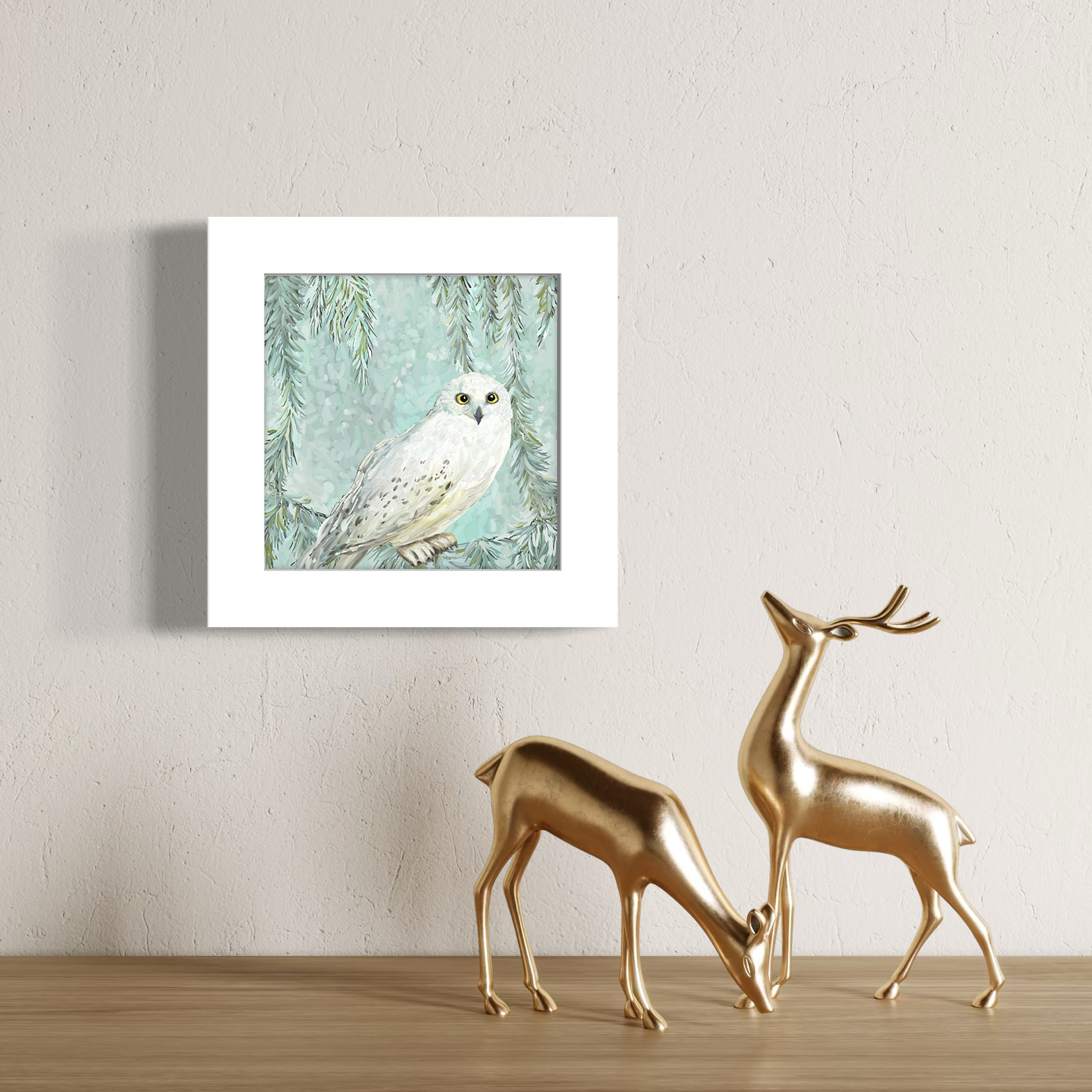 Snowy Owl 3 Happy Square