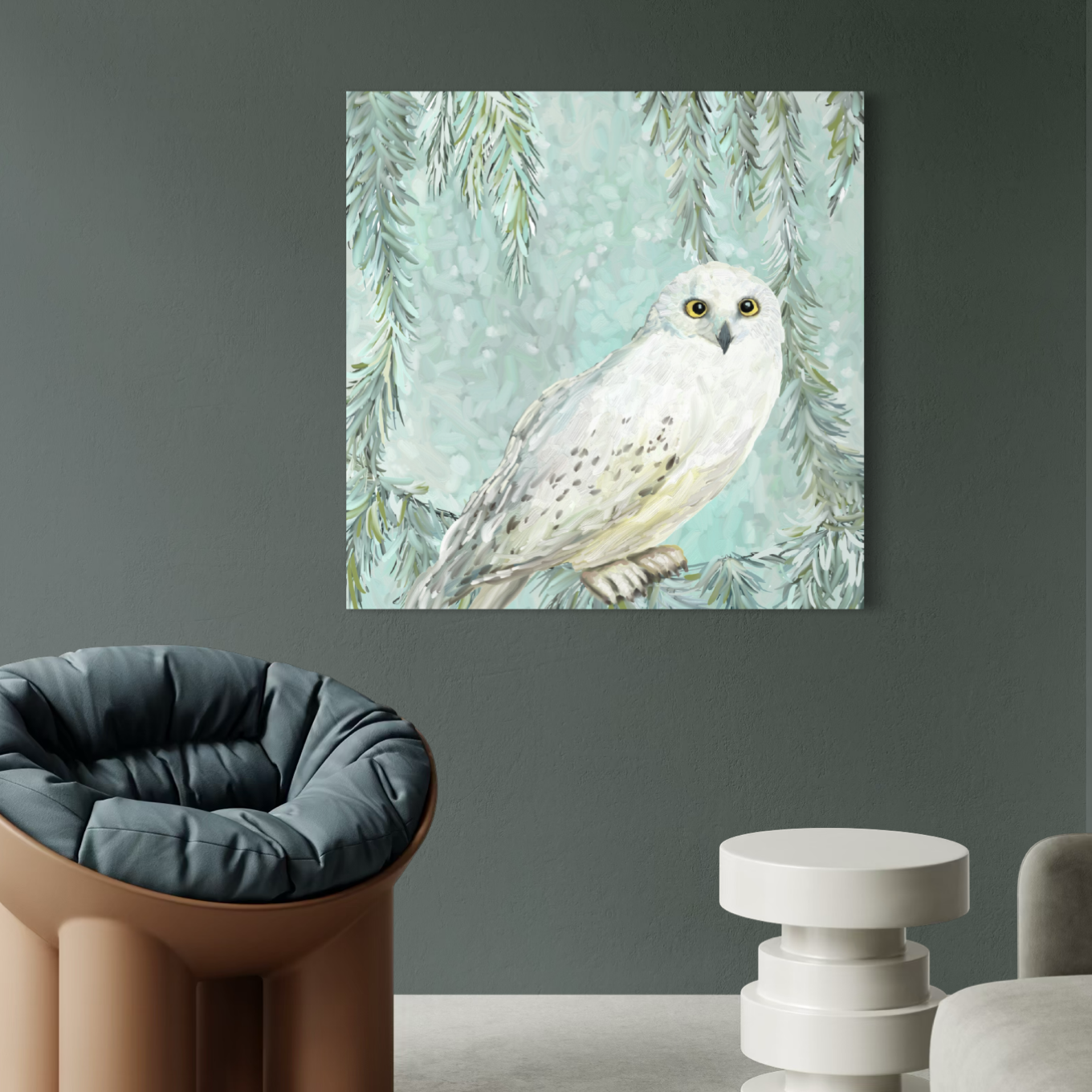 Snowy Owl 3 Canvas Wrap