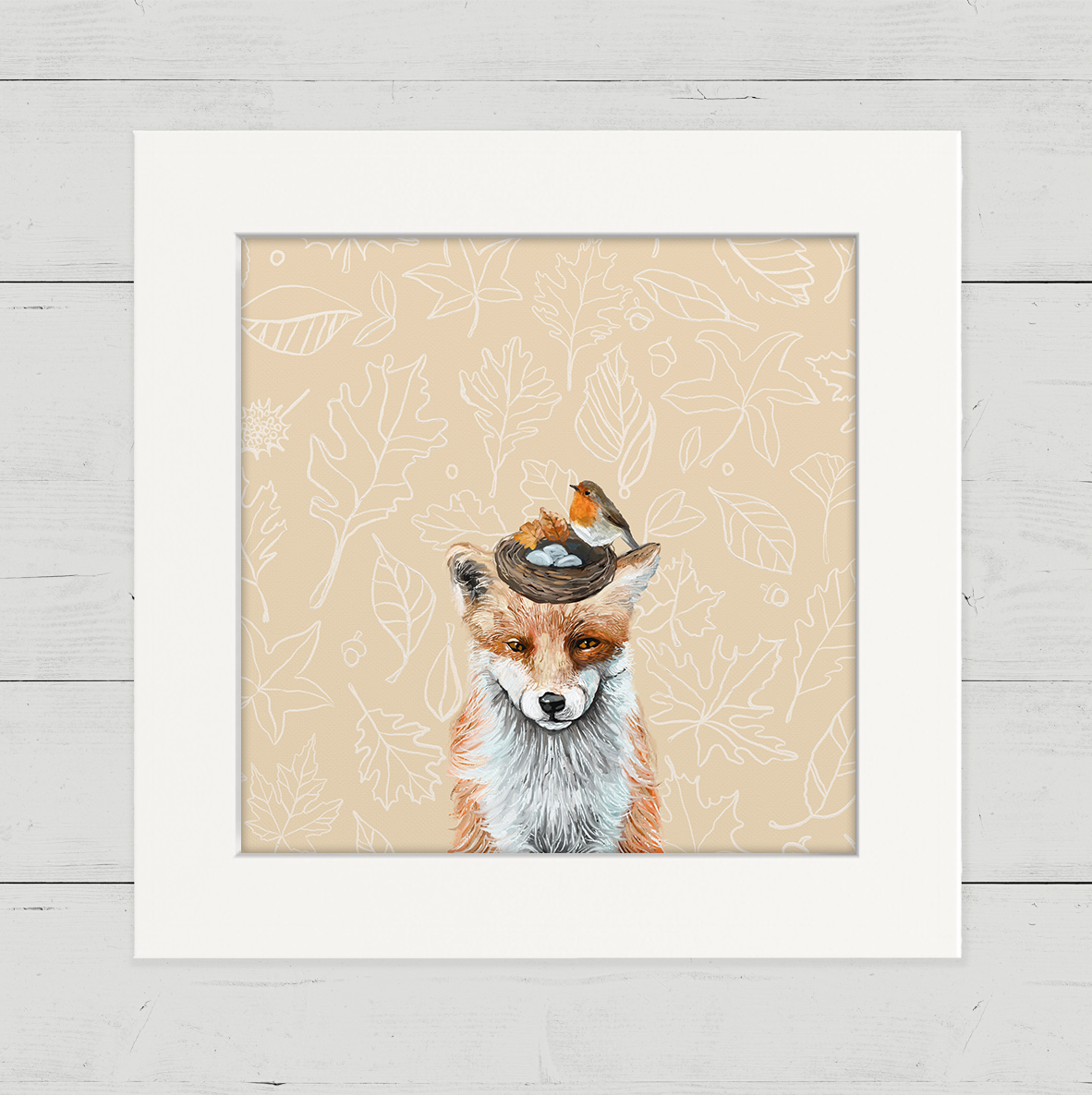 Thankful Fox Happy Square